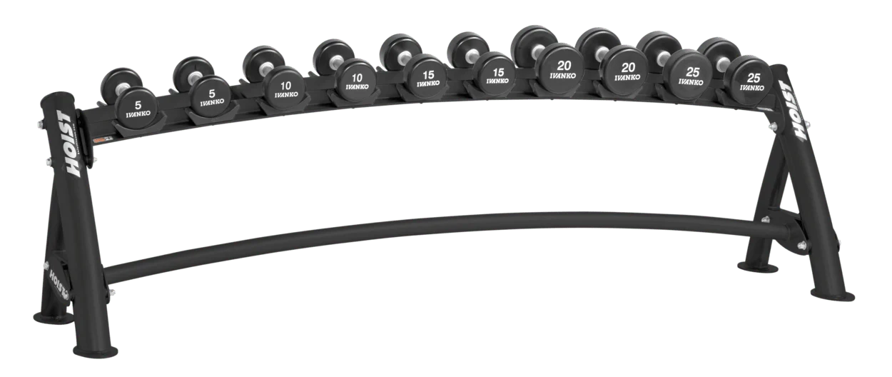 HOIST CF-3461-1 1-Tier Horizontal Dumbbell Rack (5 Pairs)