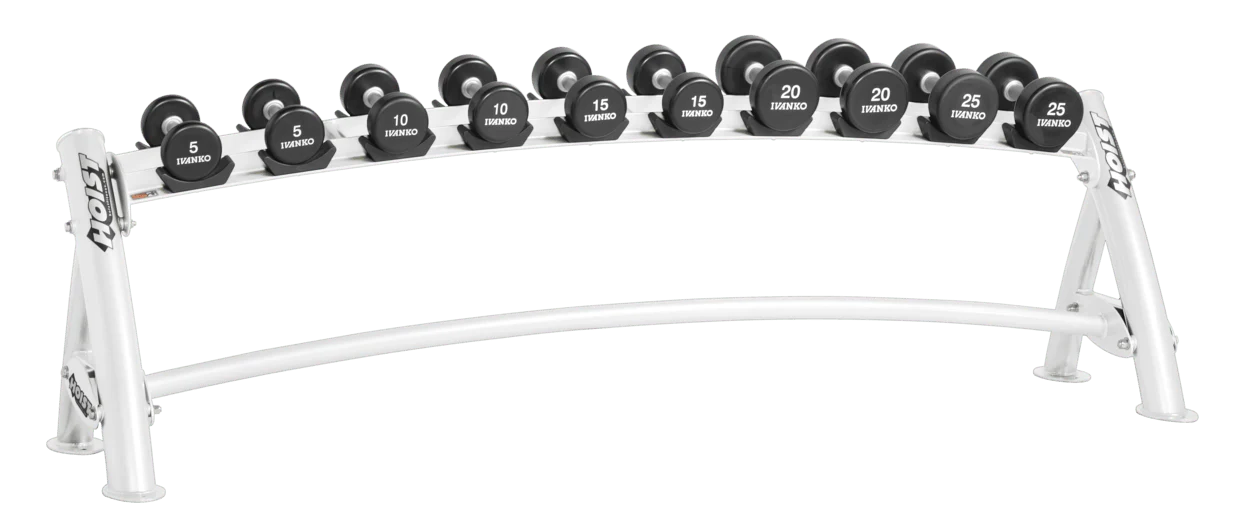 HOIST CF-3461-1 1-Tier Horizontal Dumbbell Rack (5 Pairs)