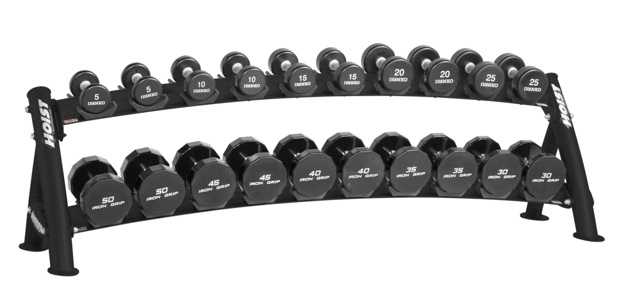 HOIST CF-3461-2 2-Tier Horizontal Dumbbell Rack (10 Pairs)