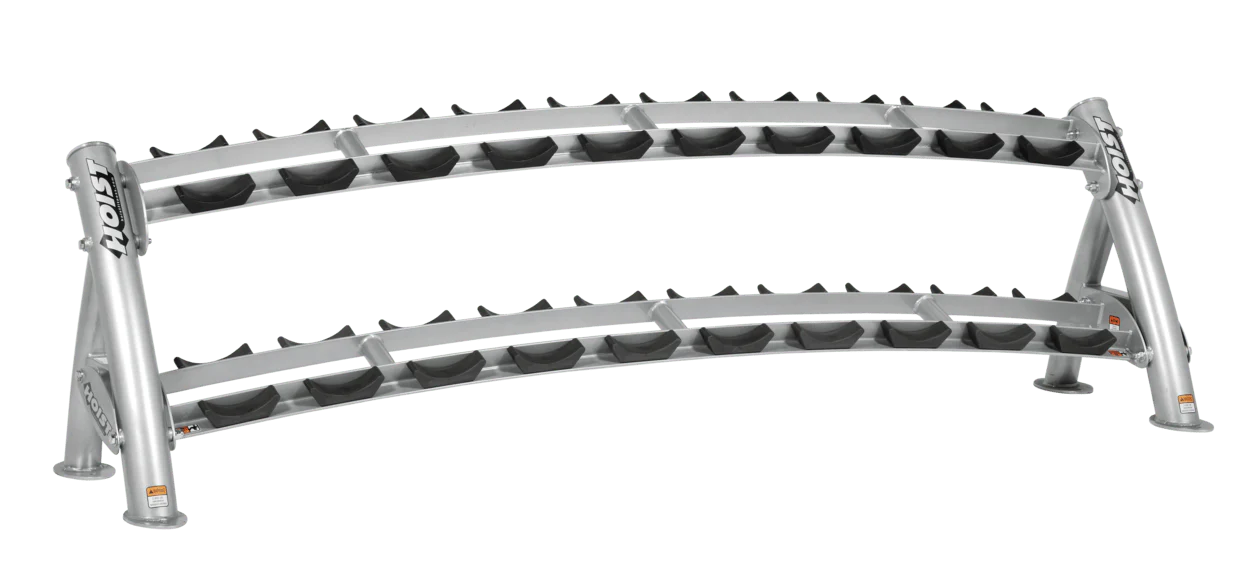 HOIST CF-3461-2 2-Tier Horizontal Dumbbell Rack (10 Pairs)