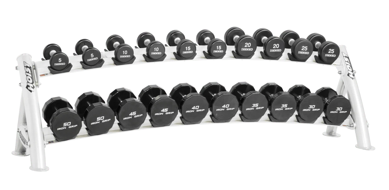 HOIST CF-3461-2 2-Tier Horizontal Dumbbell Rack (10 Pairs)