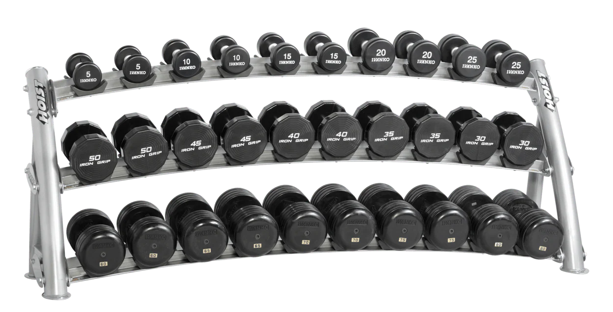 HOIST CF-3461-3 3-Tier Horizontal Dumbbell Rack (15 Pairs)