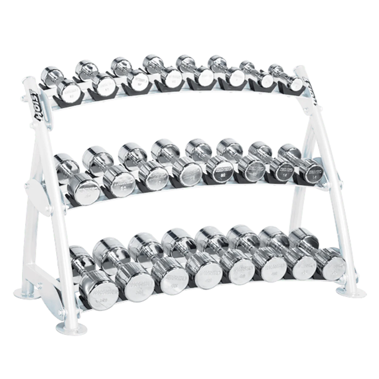 HOIST CF-3462-3 3-Tier Horizontal Beauty Bell Rack (12 Pairs)