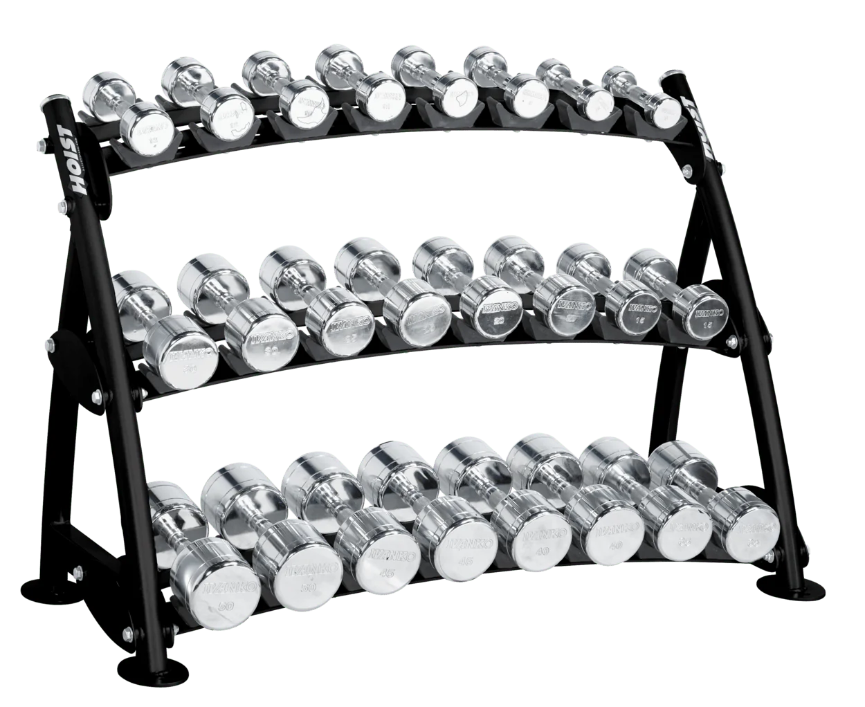 HOIST CF-3462-3 3-Tier Horizontal Beauty Bell Rack (12 Pairs)