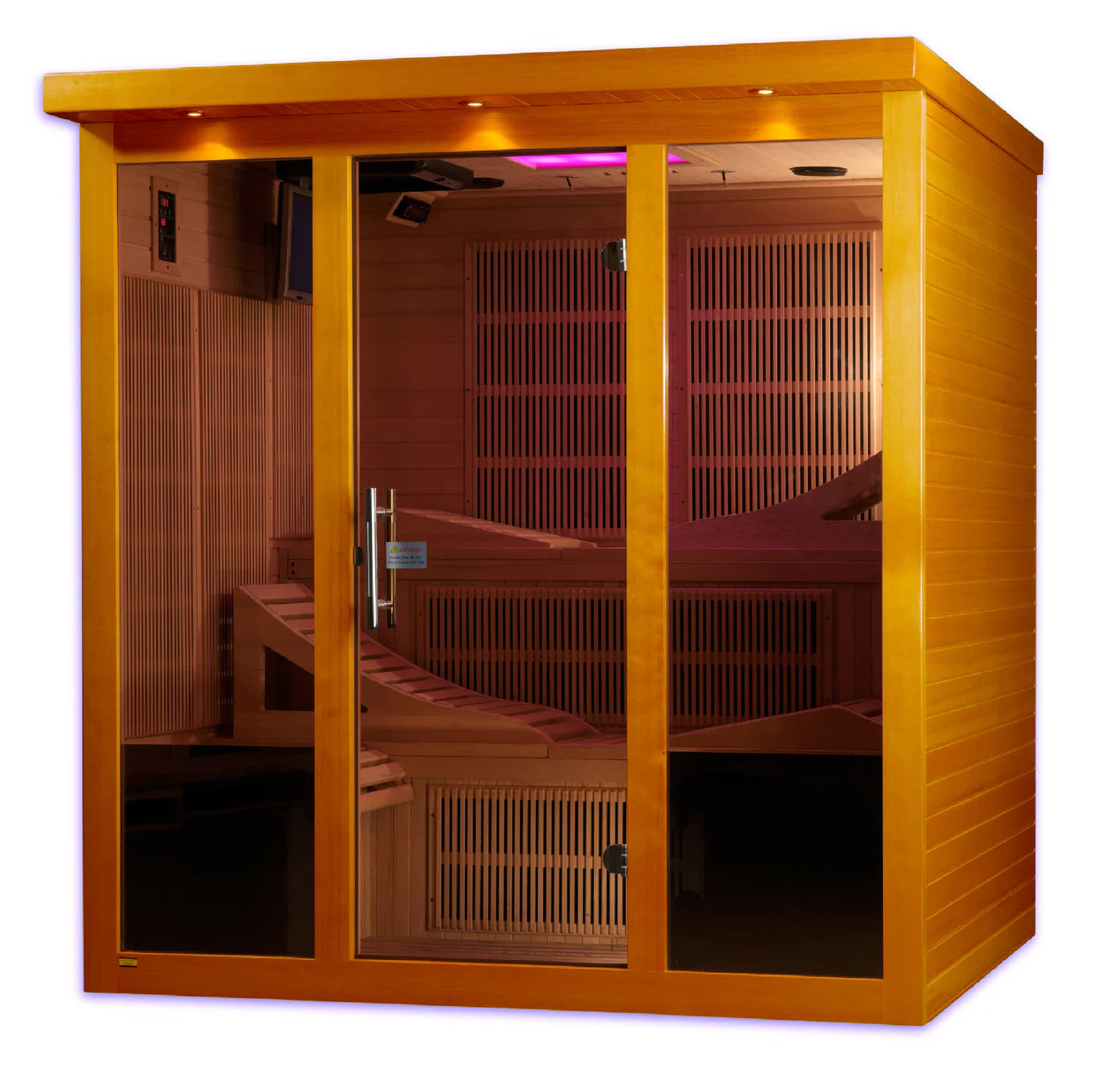 Monaco - 6 Person Ultra Low EMF FAR Infrared Sauna (Honey Finish)