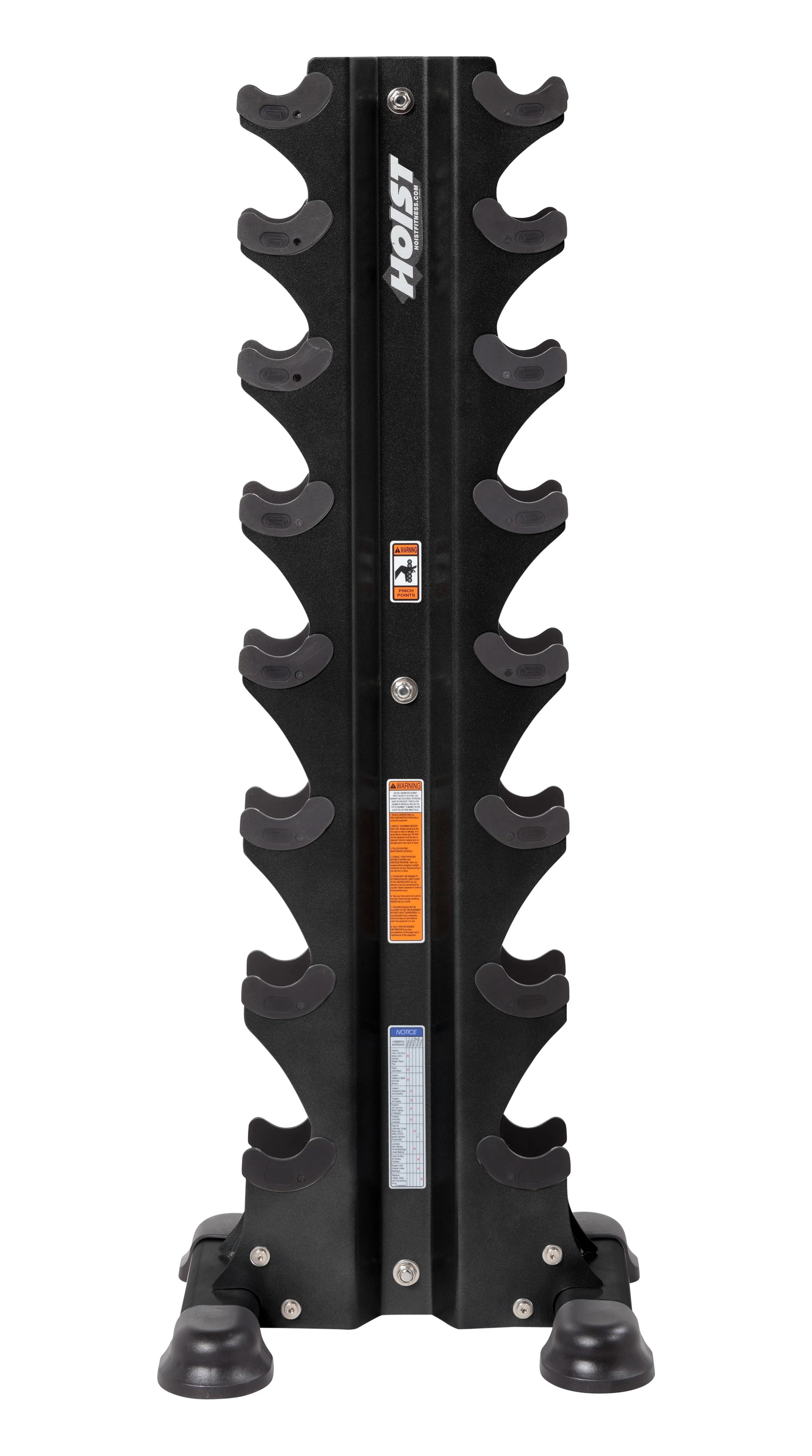 HOIST HF-5460-MB 8 Pair Vertical Hex Dumbbell Rack