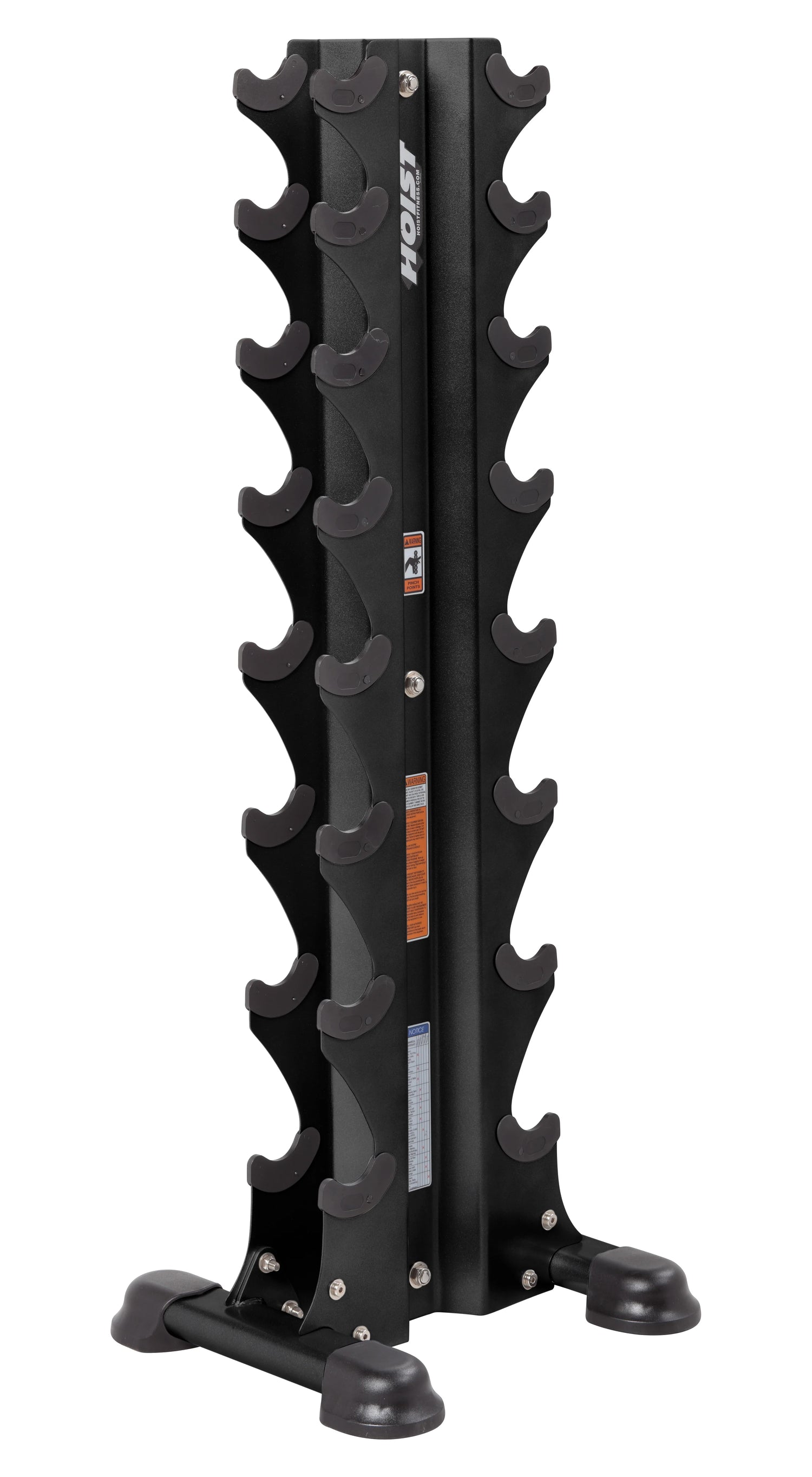 HOIST HF-5460-MB 8 Pair Vertical Hex Dumbbell Rack