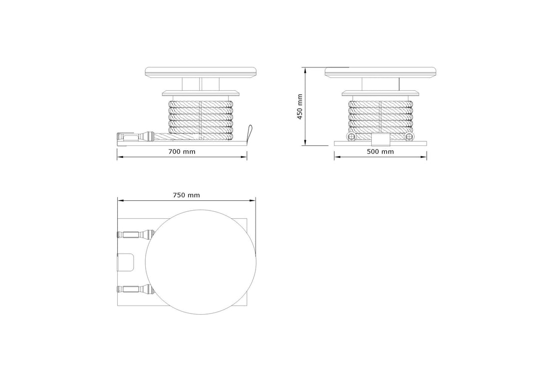 LINA-SET™ Premium Gym Battle Rope (with a stand)