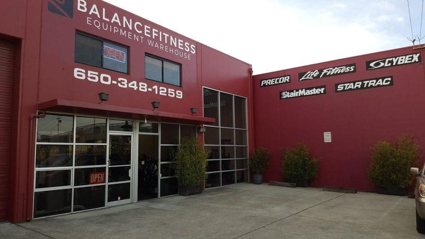 Balance Fitness storefront and showroom in San Mateo, California