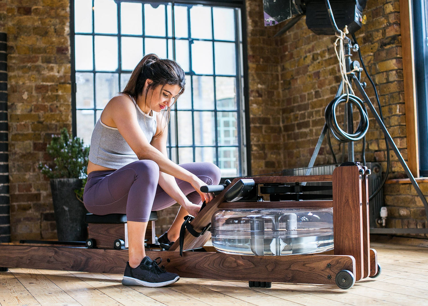 WaterRower Walnut Rowing Machine with S4 BLE Monitor