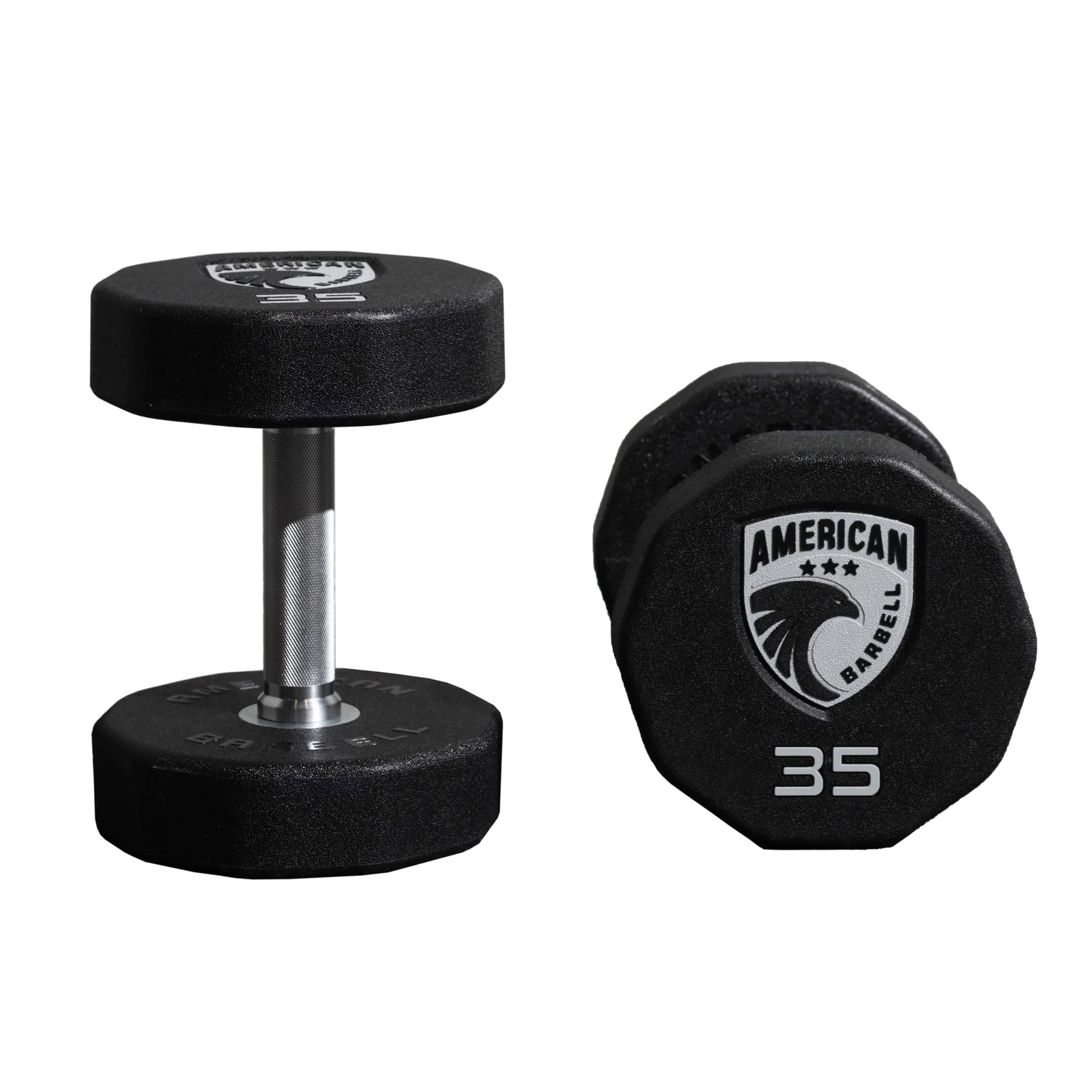 American Barbell 10-Sided Urethane Dumbbells