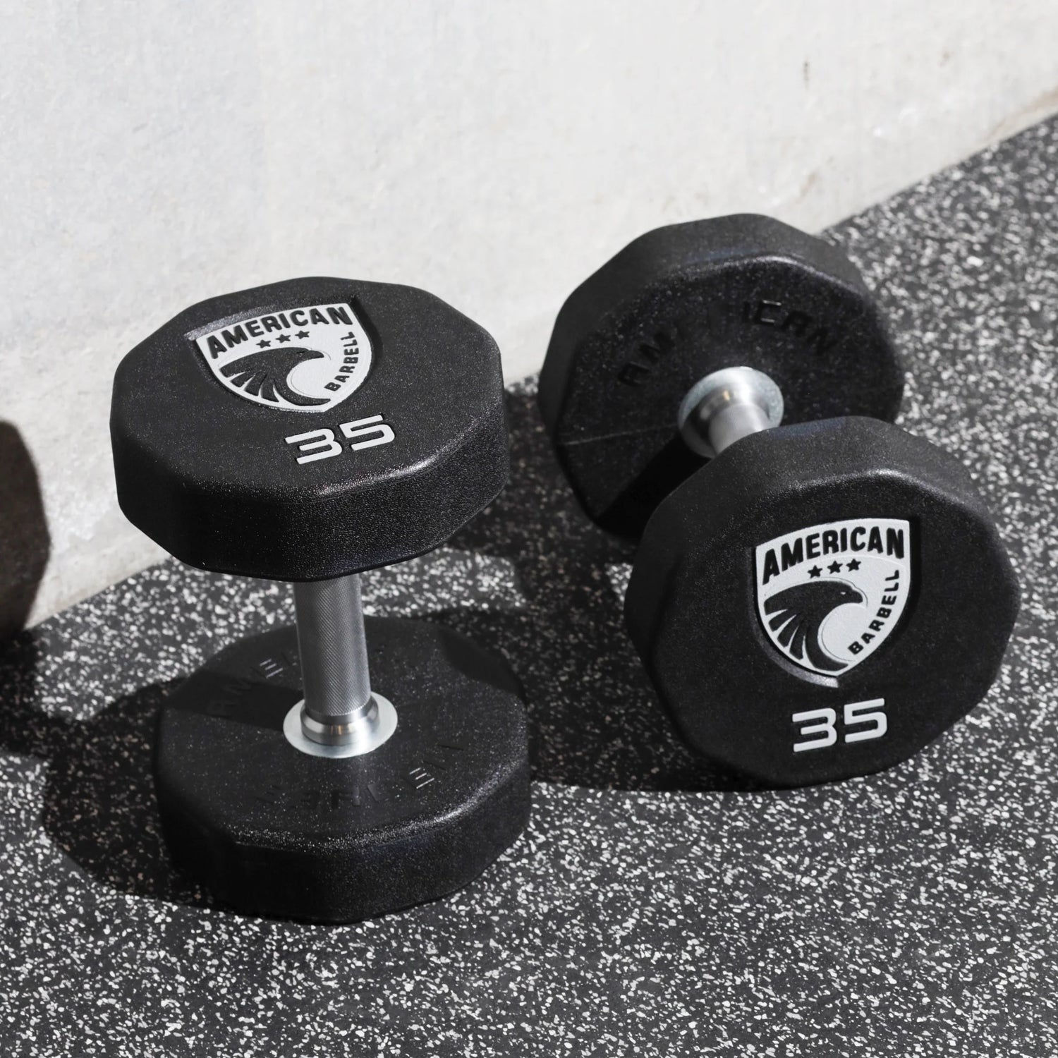 American Barbell 10-Sided Urethane Dumbbells