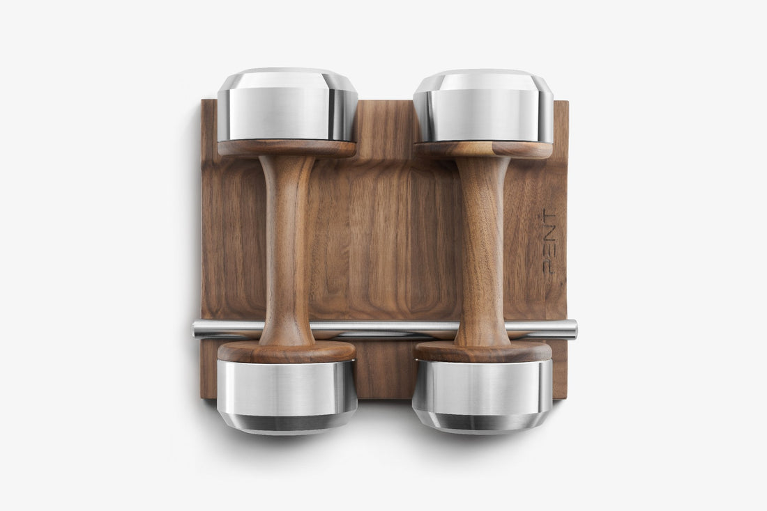 COLMIA™ Dumbbells Pair With Wooden Stand