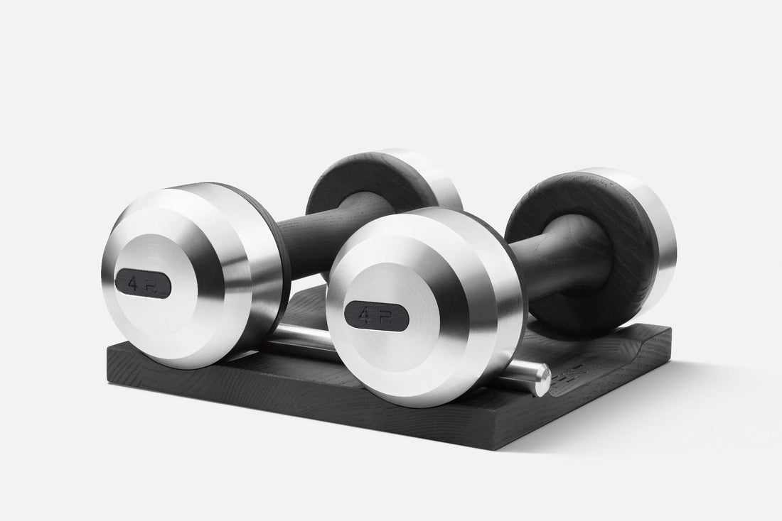 COLMIA™ Dumbbells Pair With Wooden Stand