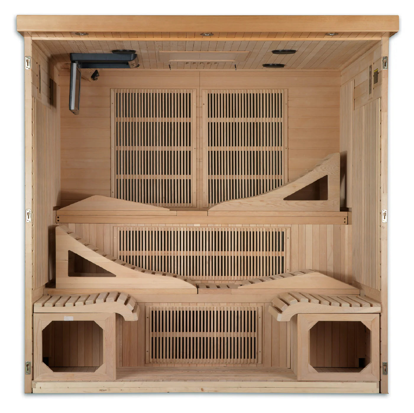 Monaco - 6 Person Ultra Low EMF FAR Infrared Sauna (Honey Finish)