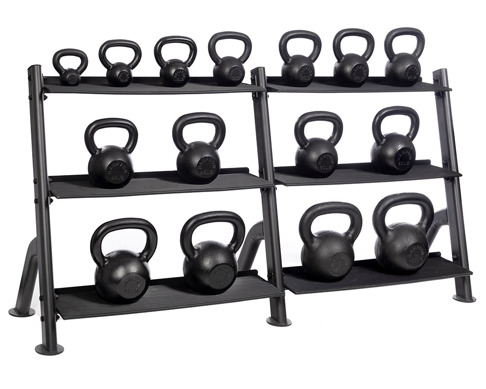Hampton 3-Tier Horizontal Kettlebell Rack | 15-PCS.