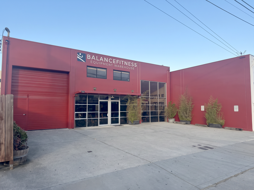 Balance Fitness storefront and showroom in San Mateo, California