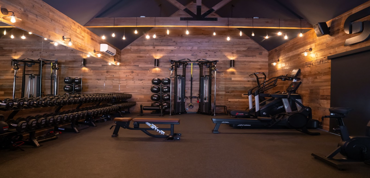 Custom home gym designed and installed by Balance Fitness in the Bay Area